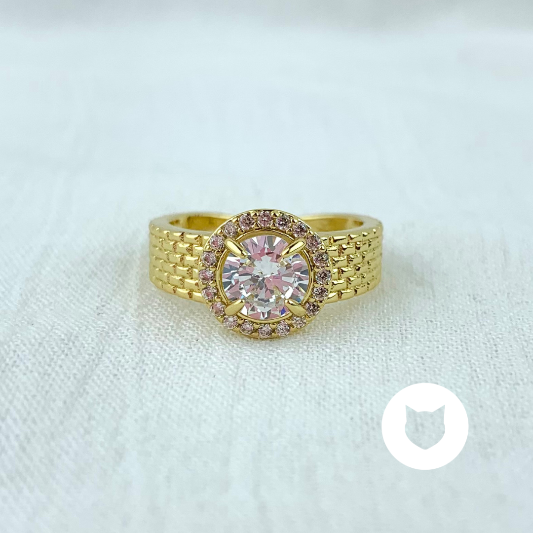 ANILLO DE BAÑO DE ORO Y CRISTALES AN3493G50