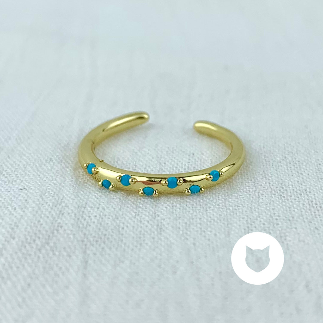 ANILLO DE BAÑO DE ORO Y CRISTALES AN3498G37