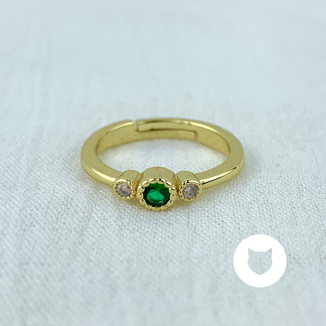ANILLO DE BAÑO DE ORO Y CRISTALES AN3500G37
