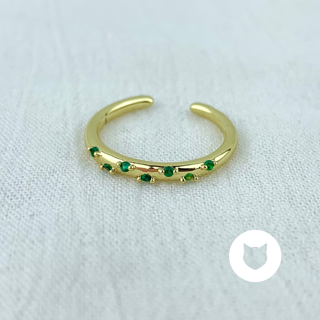 ANILLO DE BAÑO DE ORO Y CRISTALES AN3503G37