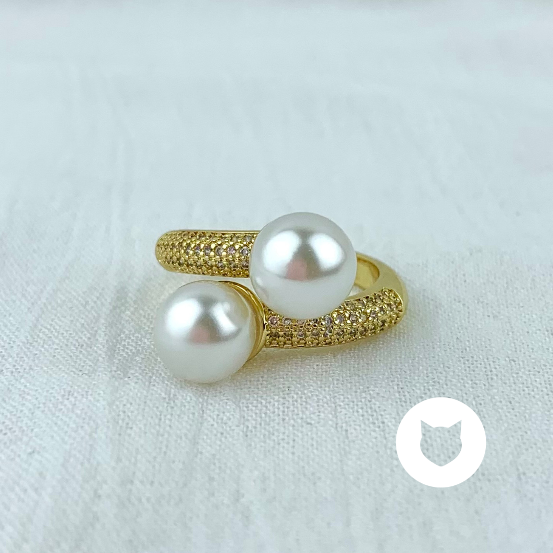 ANILLO DE BAÑO DE ORO Y CRISTALES AN3507G42