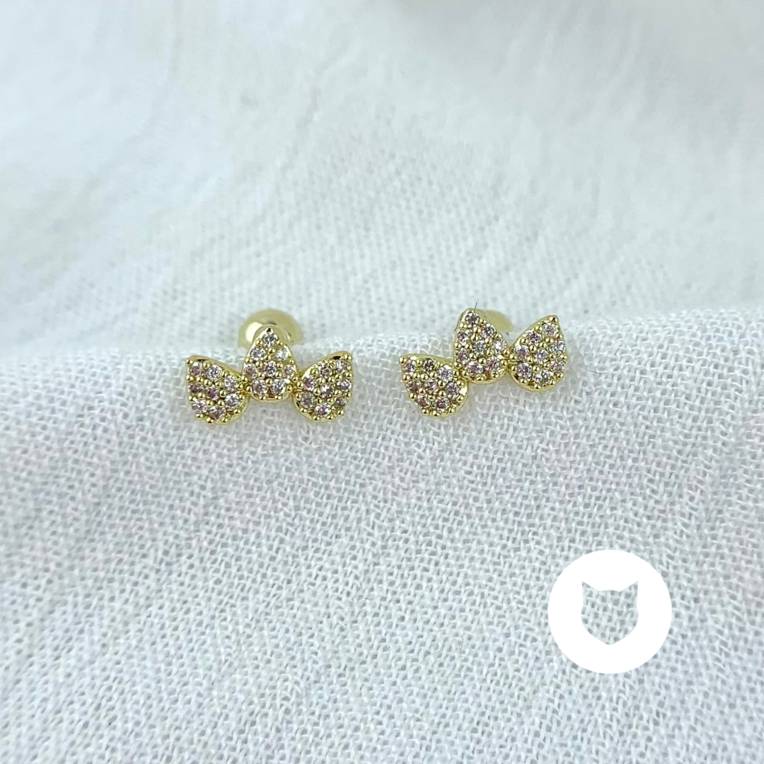 ARETES DE BAÑO DE ORO Y CRISTALES AB0451G29