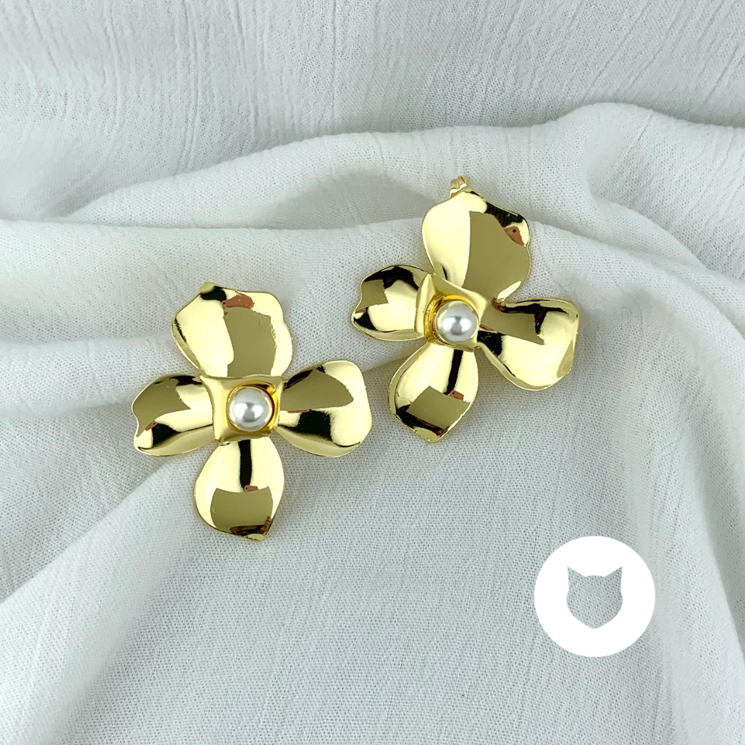 ARETES DE ACERO INOXIDABLE  FLOR AR2632G40