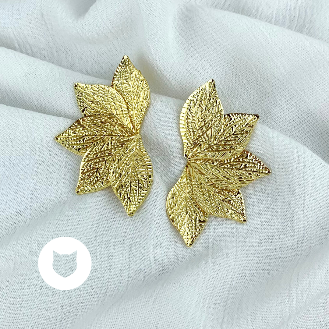 ​ARETES DE ACERO INOXIDABLE FLOR AR2633G45