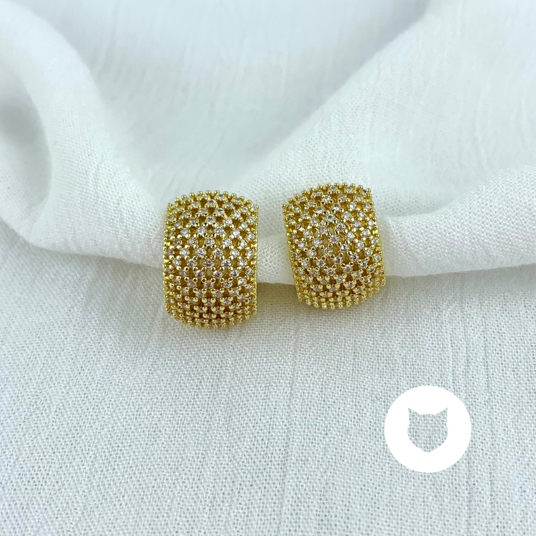 ARGOLLAS DE BRONCE CON CRISTALES AG1598G31