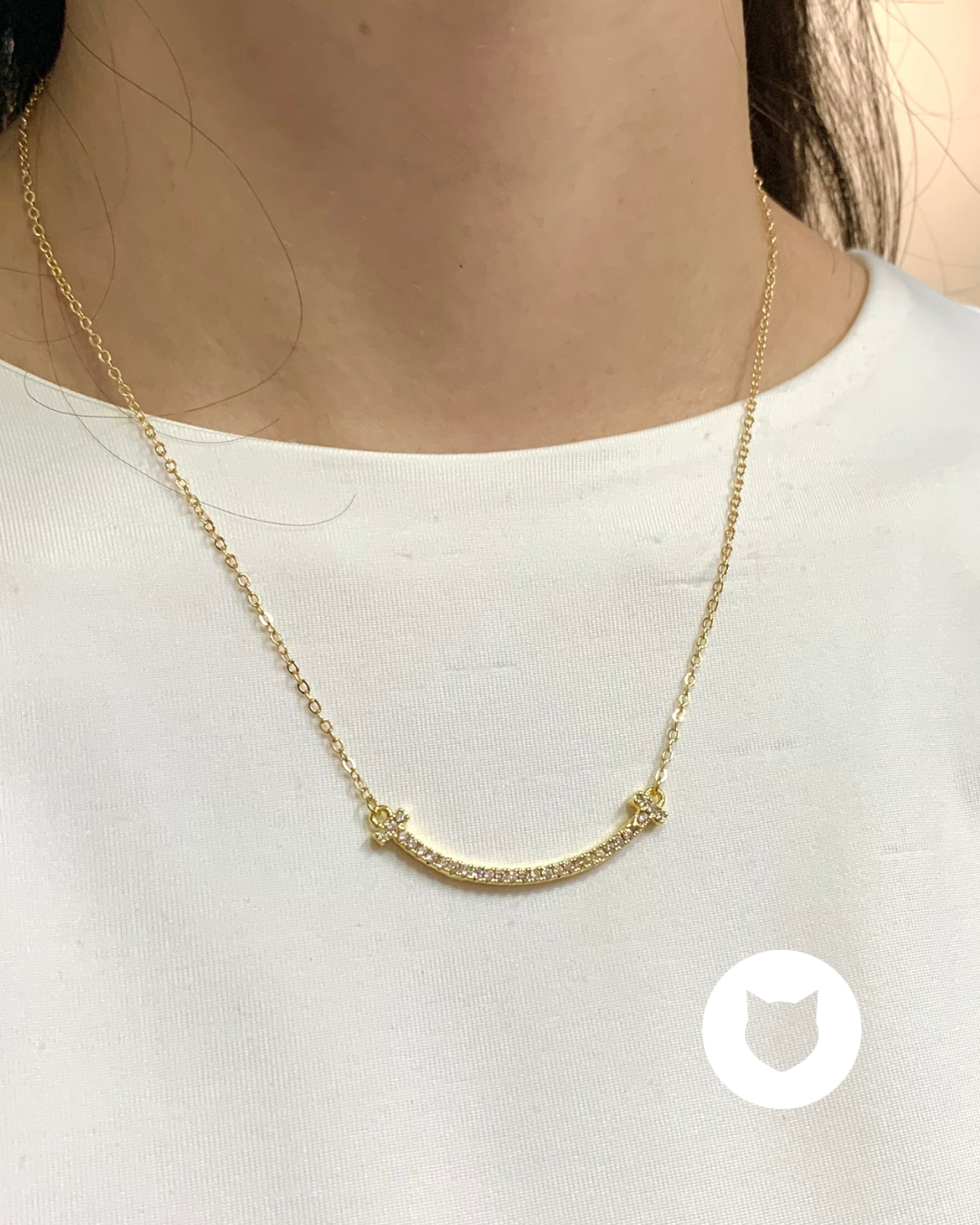 ​COLLAR DE BAÑO DE ORO Y CRISTALES CO1759G32