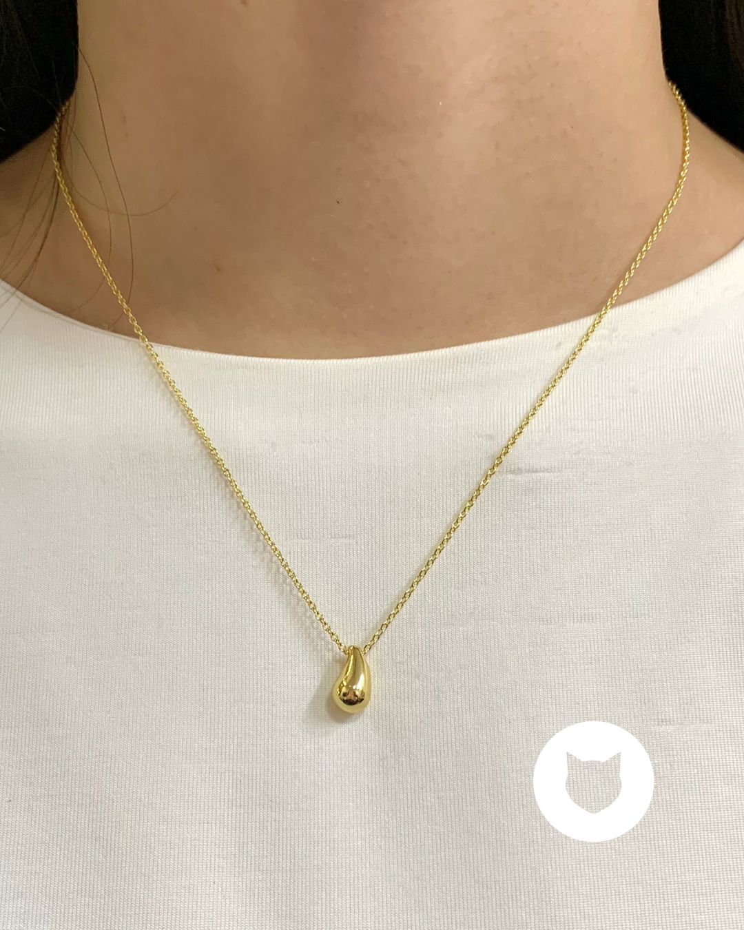 ​COLLAR DE BAÑO DE ORO  DIJE GOTA CO1762G39