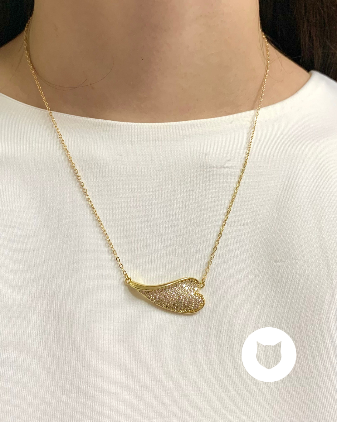 ​COLLAR DE BAÑO DE ORO Y CRISTALES CO1760G32