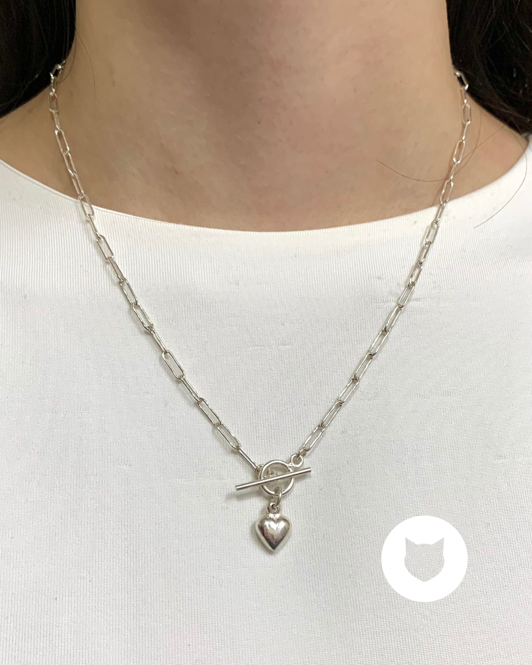 ​COLLAR DE PLATA 925 CORAZÓN CO1769F40
