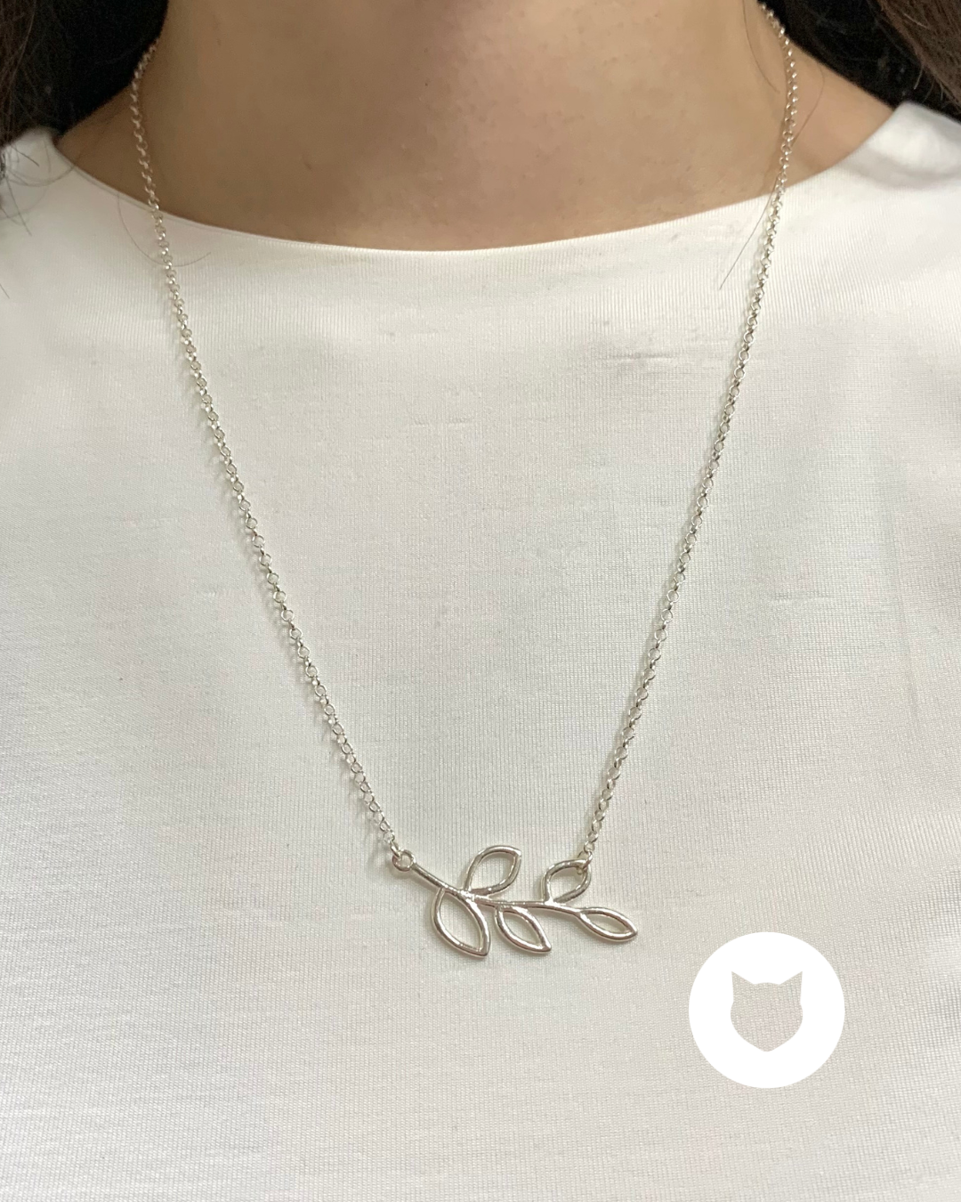 ​COLLAR DE PLATA 925 HOJA CO1770F36