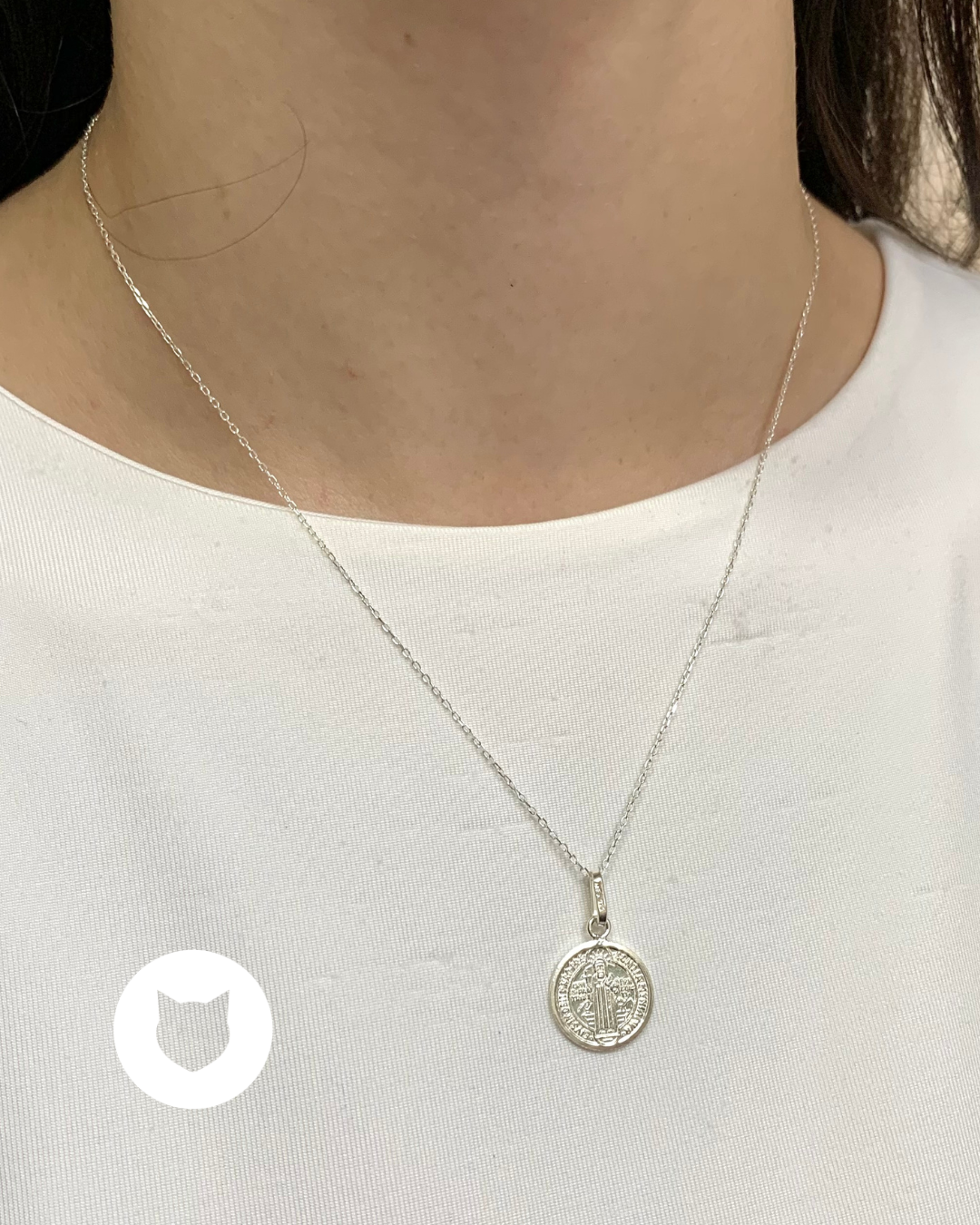 ​​COLLAR DE PLATA 925 CON MEDALLA DE SAN BENITO CO1774F33