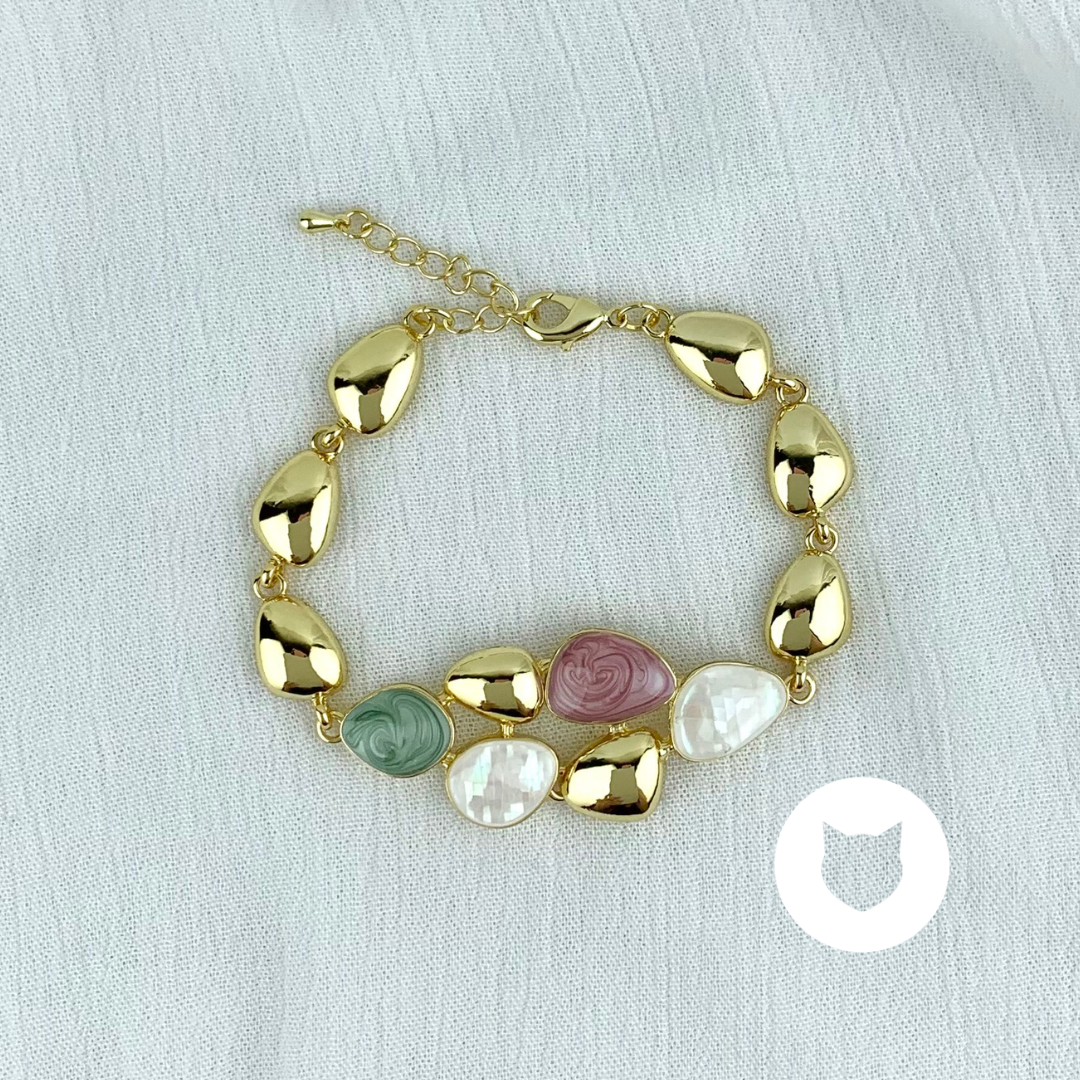 PULSERA DE BAÑO DE ORO Y CRISTALES PU1740G31