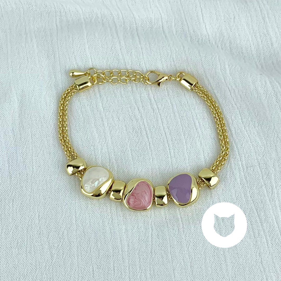 ​PULSERA DE BAÑO DE ORO Y CRISTALES PU1742G30