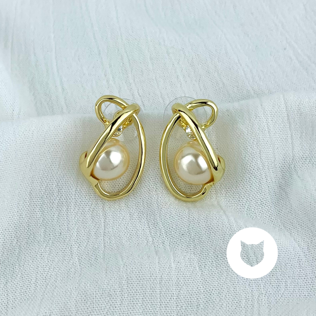 ​ARETES DE BAÑO DE ORO Y CRISTAL AR2641G37