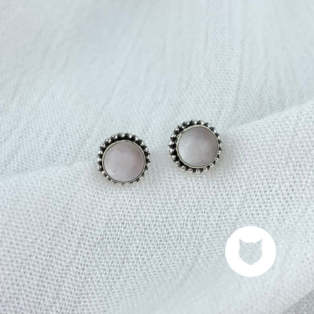 ​ARETES DE PLATA 925 Y CUARZO ROSA AR2646L28