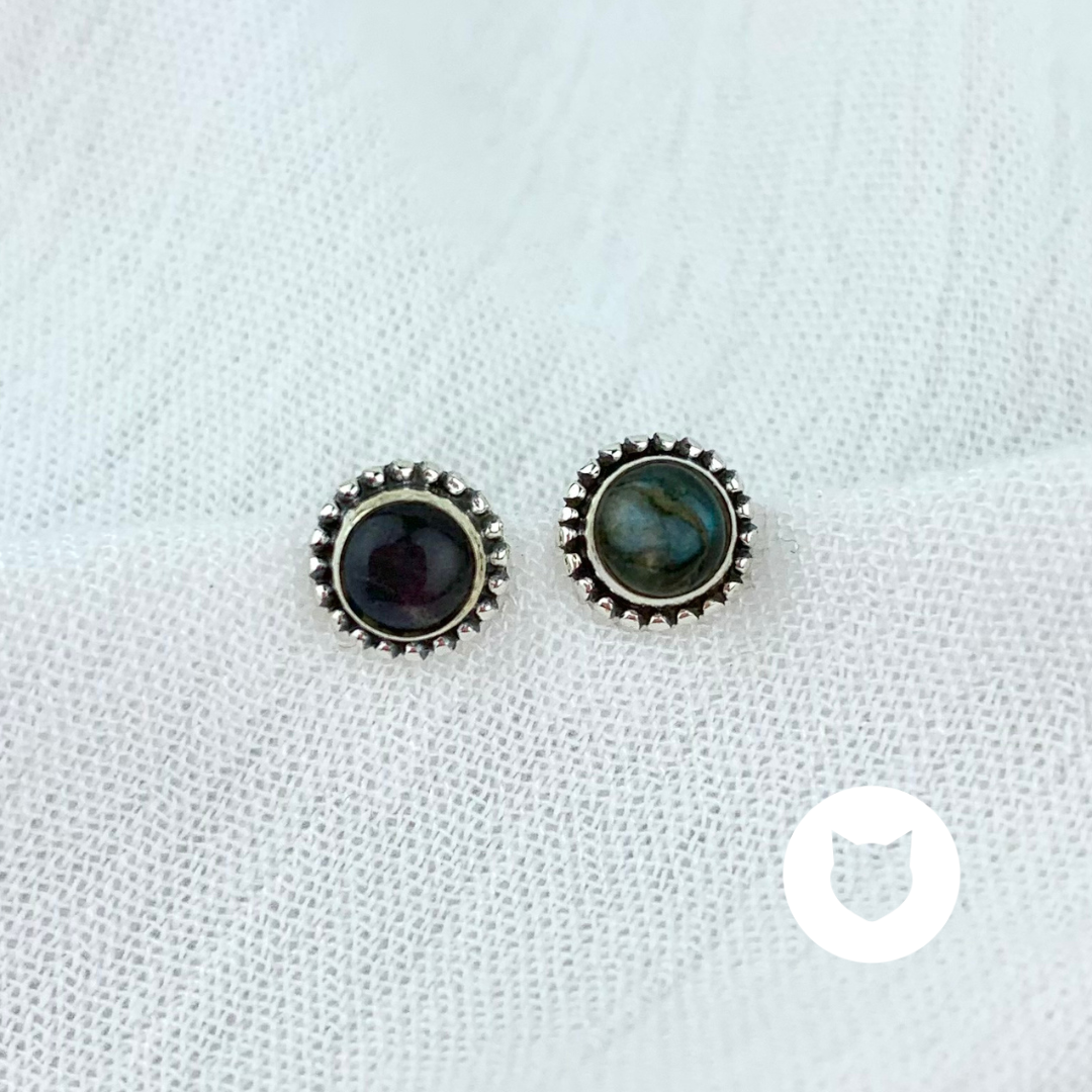 ​ARETES DE PLATA 925 Y LABRADORITA AR2647L28