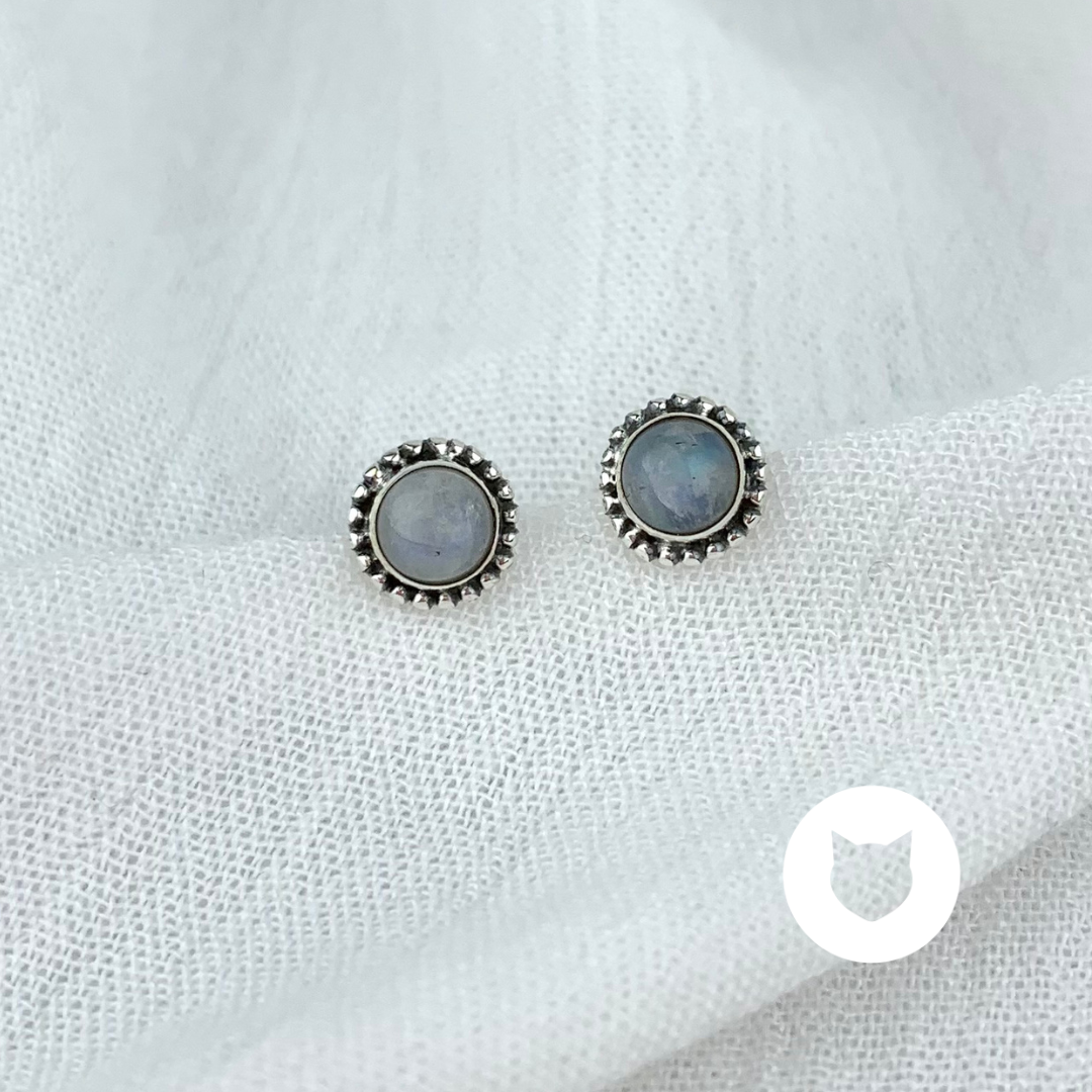 ​ARETES DE PLATA 925 Y PIEDRA LUNA AR2652L28