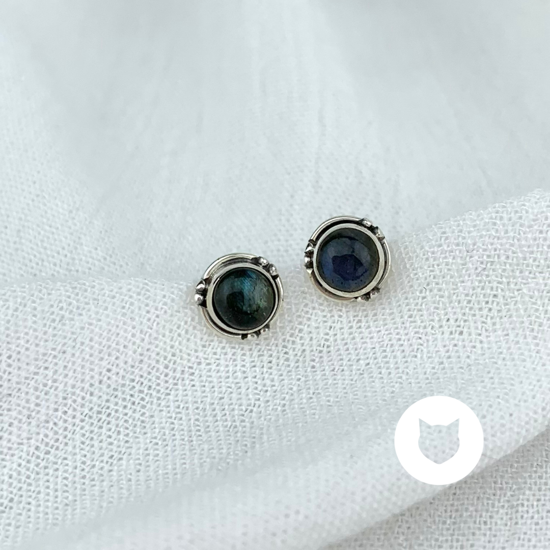 ​ARETES DE PLATA 925 Y LABRADORITA AR2654L28
