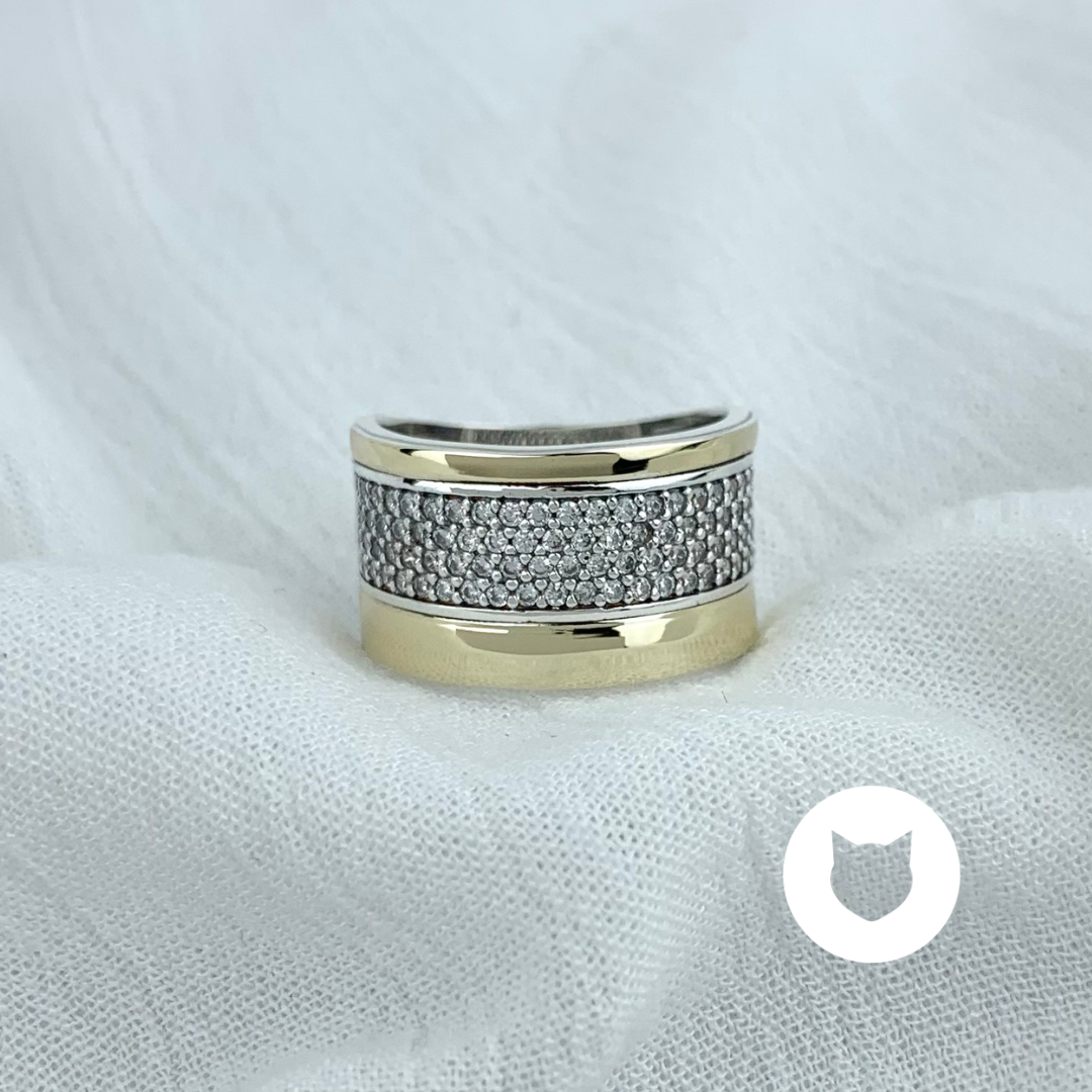 ​ANILLO DE PLATA 925 CON ORO DE 10K AN3515L23