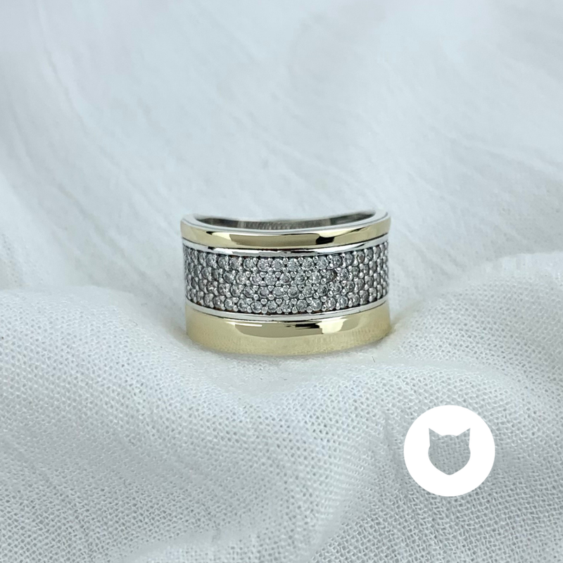 ​ANILLO DE PLATA 925 CON ORO DE 10K AN3515L23