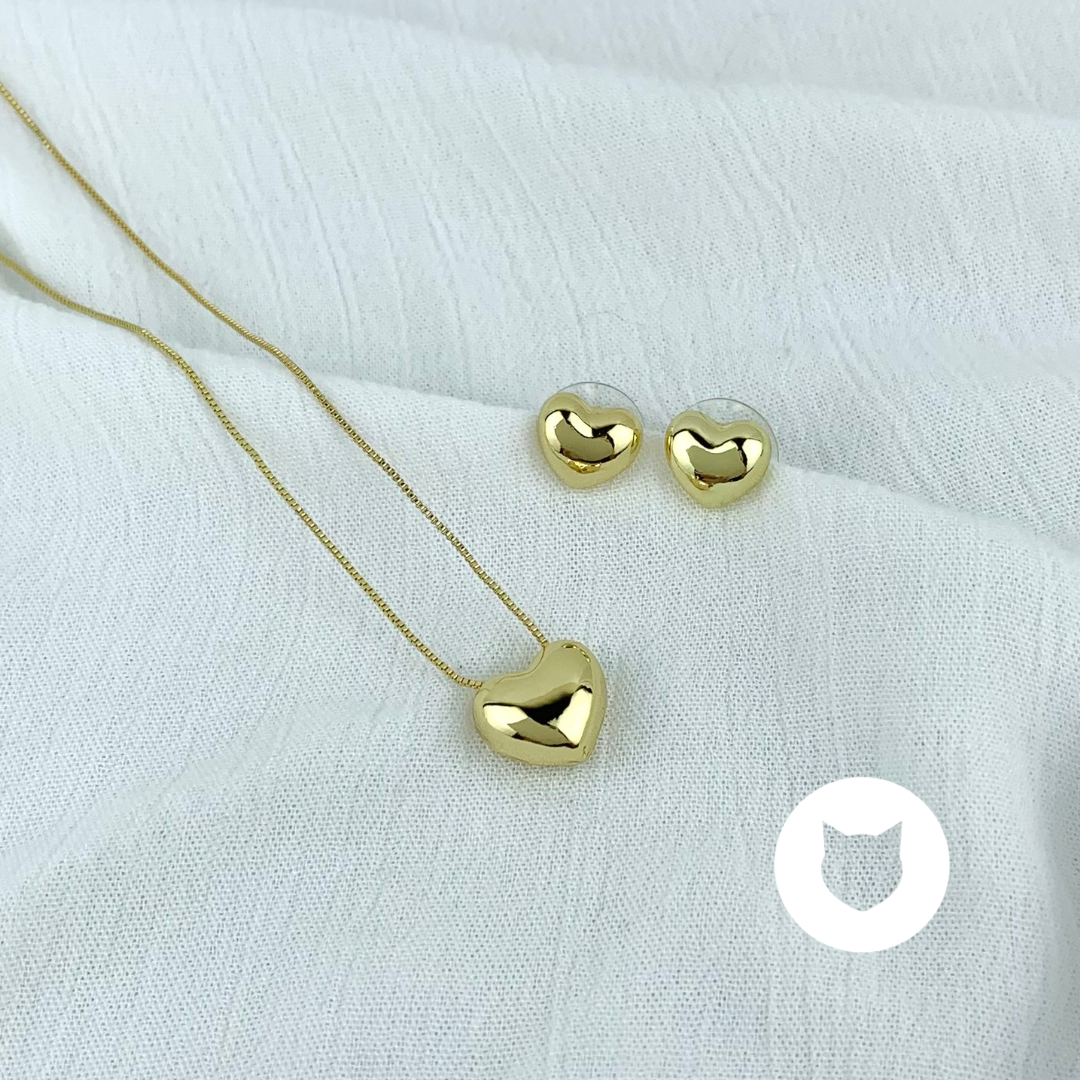 SET DE BAÑO DE ORO CORAZÓN SE1020G31