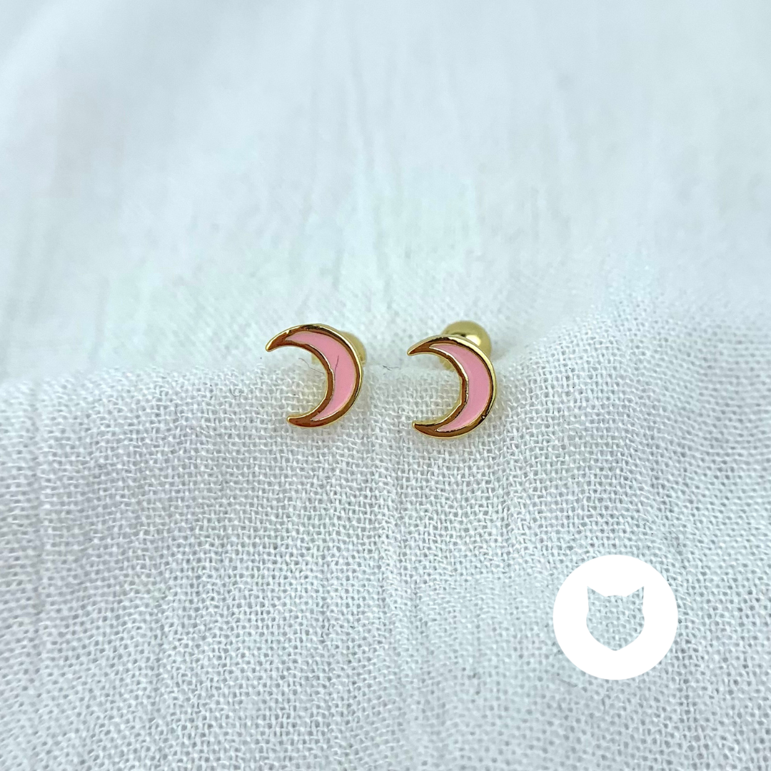 ARETES DE BAÑO DE ORO LUNA AB0459G30