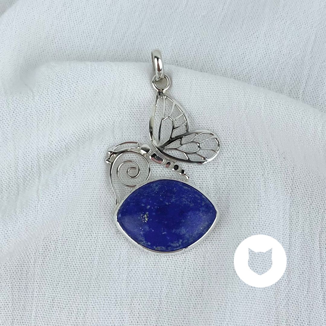 DIJE PLATA 925 MARIPOSA Y LAPISLÁZULI DI0777M38