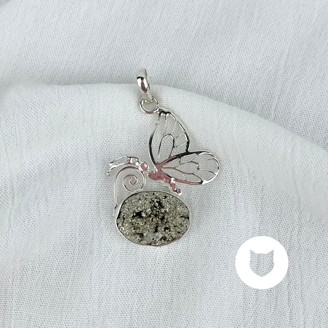 DIJE PLATA 925 MARIPOSA Y PIRITA DI0778M38