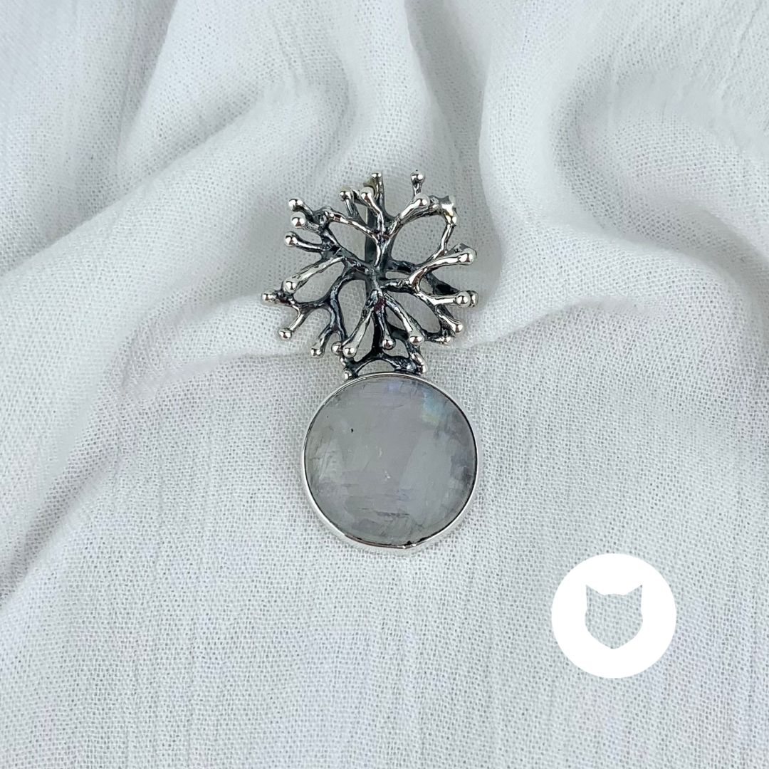 DIJE PLATA 925 Y PIEDRA LUNA DI0782M36