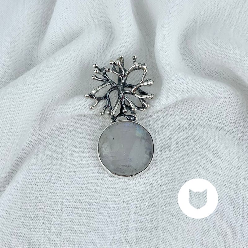 DIJE PLATA 925 Y PIEDRA LUNA DI0782M36