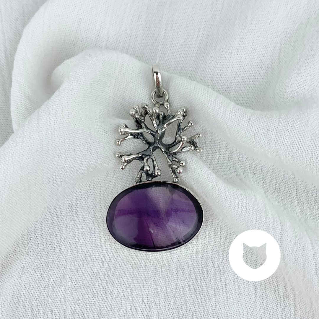 ​DIJE PLATA 925 Y AMATISTA DI0783M35