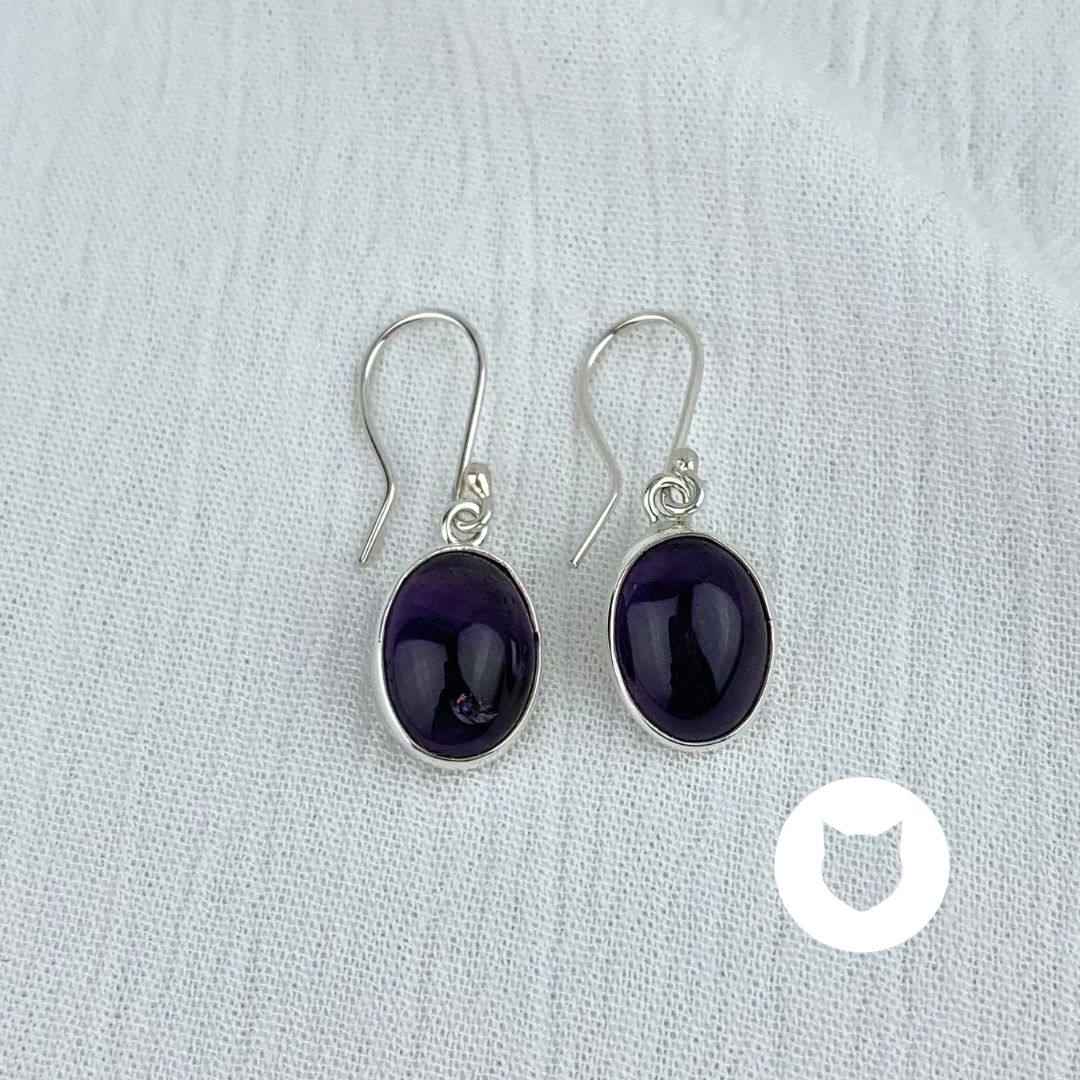 ARETES DE PLATA 925 Y AMATISTA AR2657M40