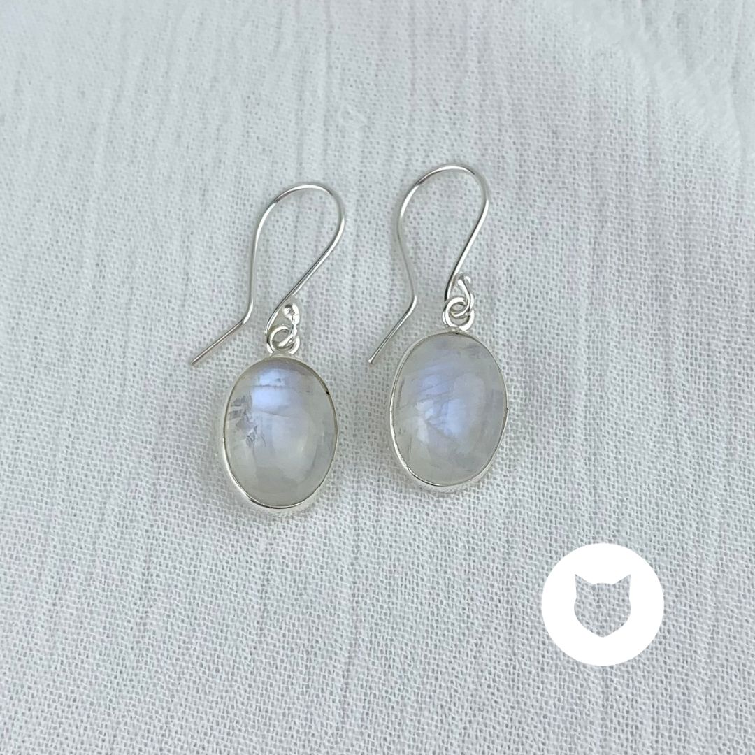 ​ARETES DE PLATA 925 Y PIEDRA LUNA AR2660M40