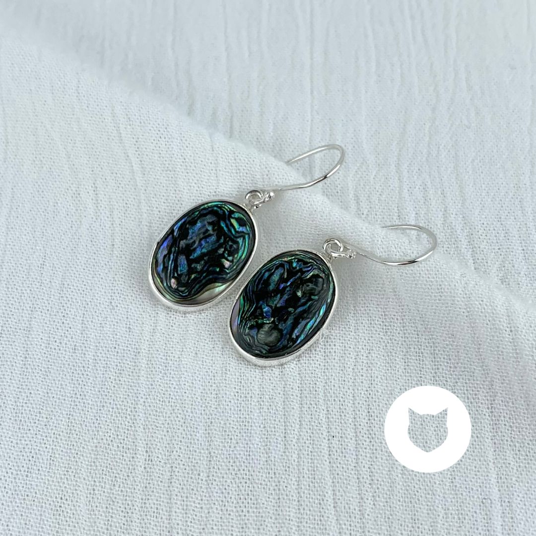 ​​ARETES DE PLATA 925 Y ABULÓN AR2661M40