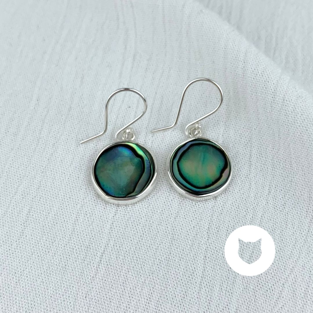 ​​ARETES DE PLATA 925 Y ABULÓN AR2662M40