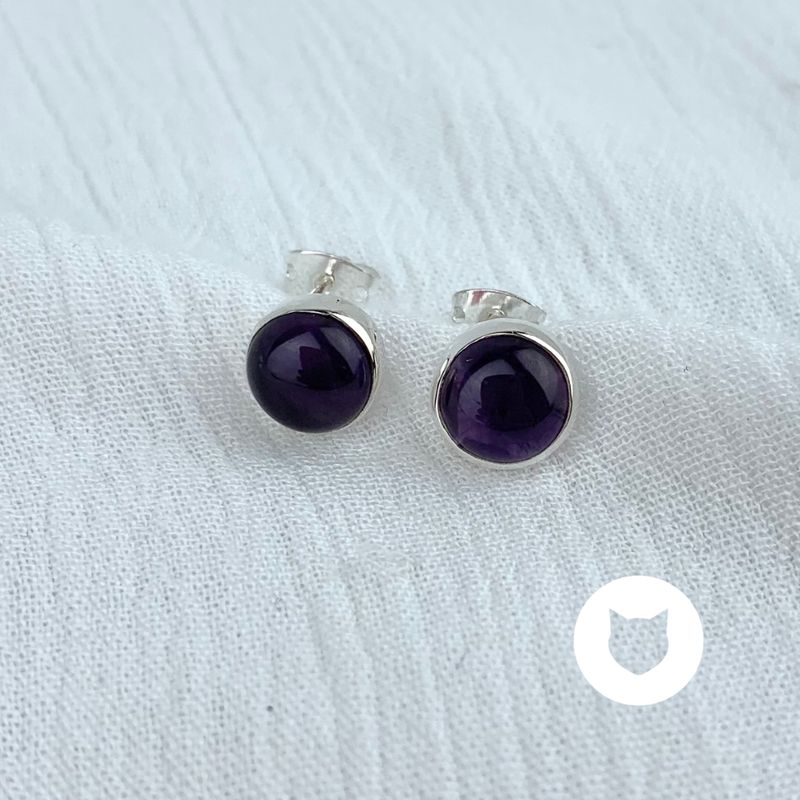 ​​​ARETES DE PLATA 925 Y AMATISTA AR2674M40