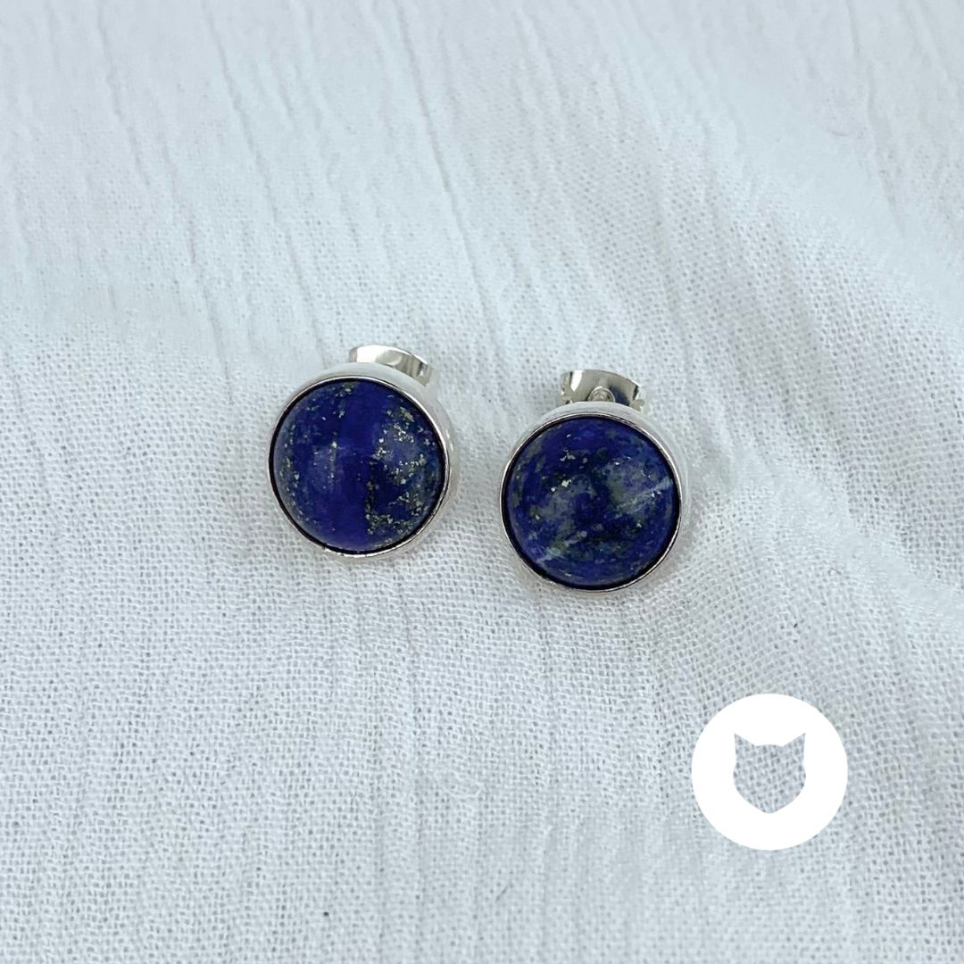 ​​​ARETES DE PLATA 925 Y LAPISLÁZULI AR2675M40