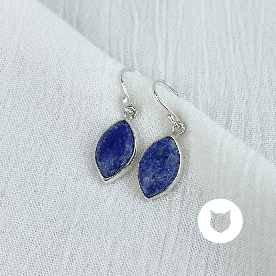 ARETES DE PLATA 925 Y LAPISLÁZULI AR2676M40