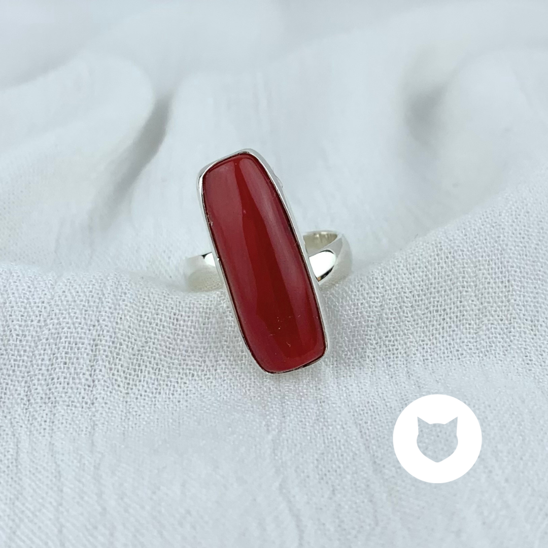 ANILLO DE PLATA 925 Y CORAL AN3544M40