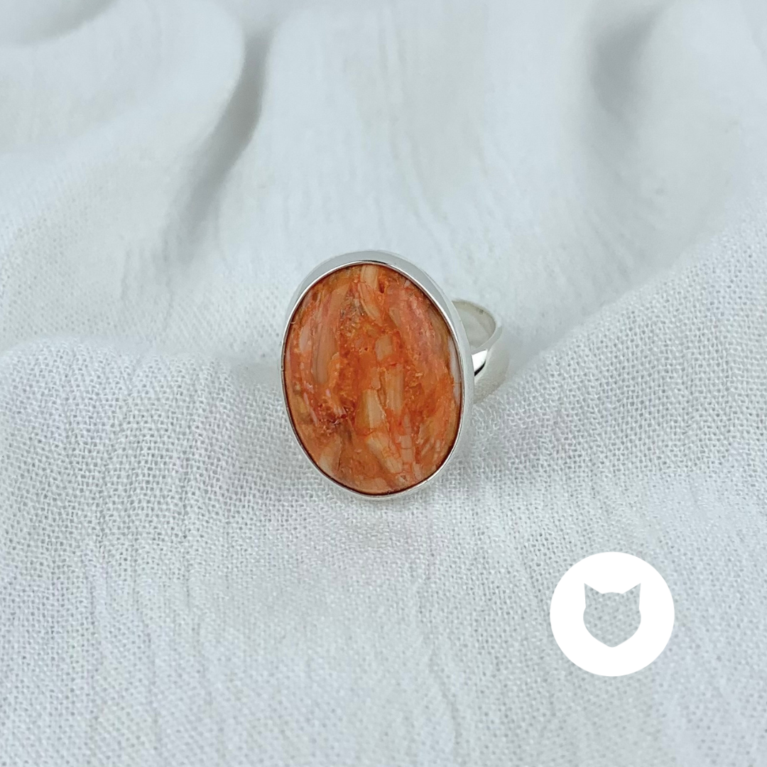 ANILLO DE PLATA 925 Y SPONDYLUS AN3545M40