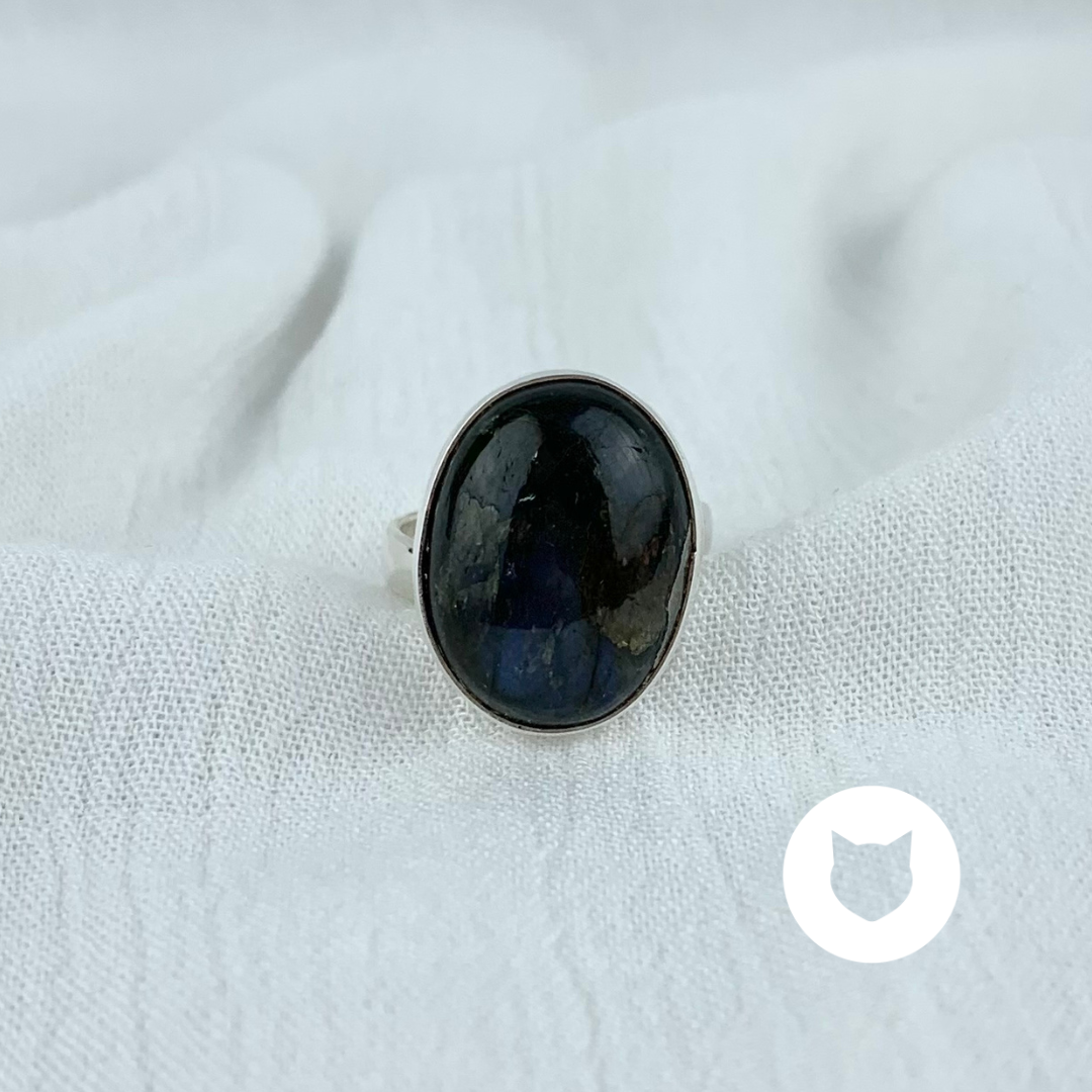 ANILLO DE PLATA 925 Y LABRADORITA AN3546M40