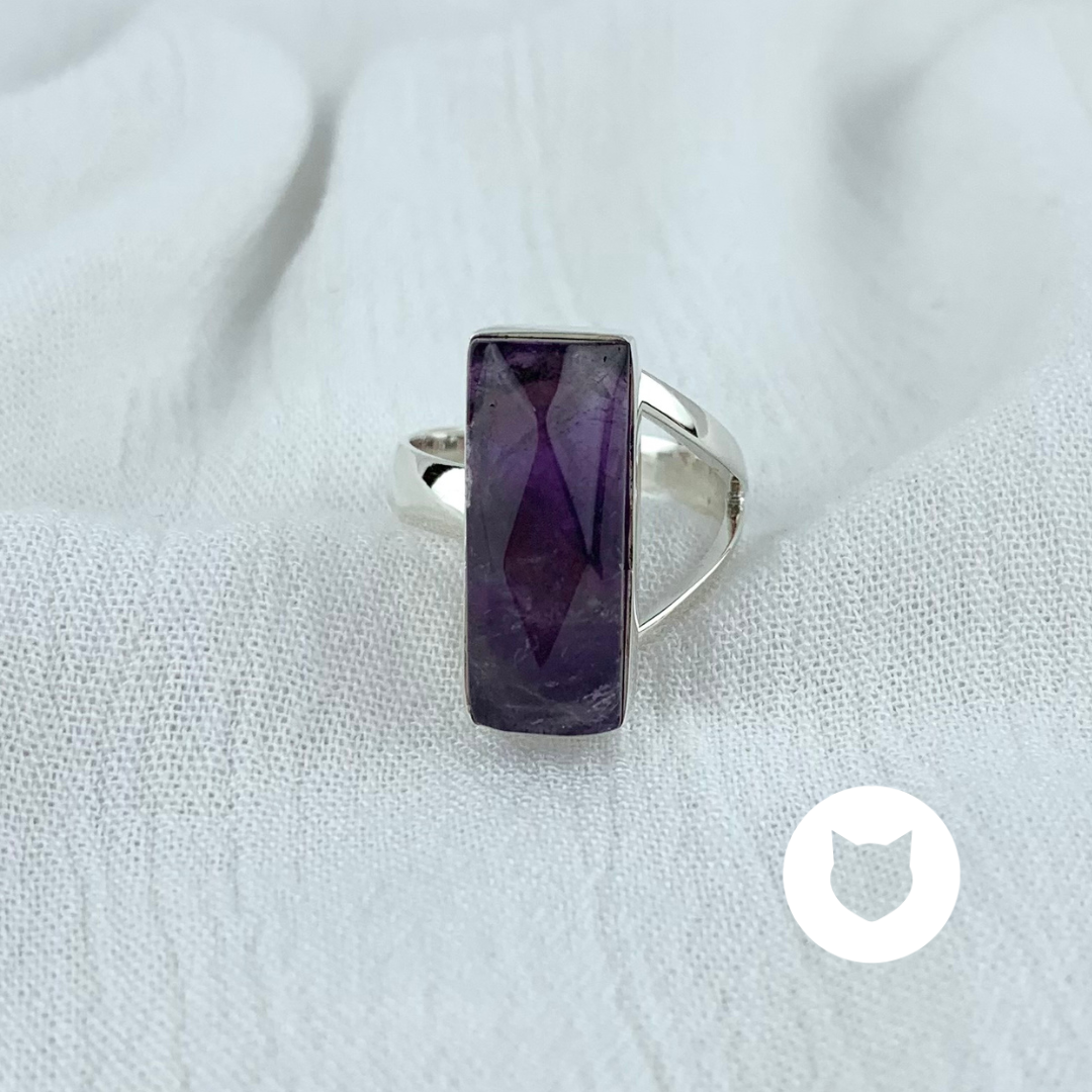ANILLO DE PLATA 925 Y AMATISTA AN3547M40
