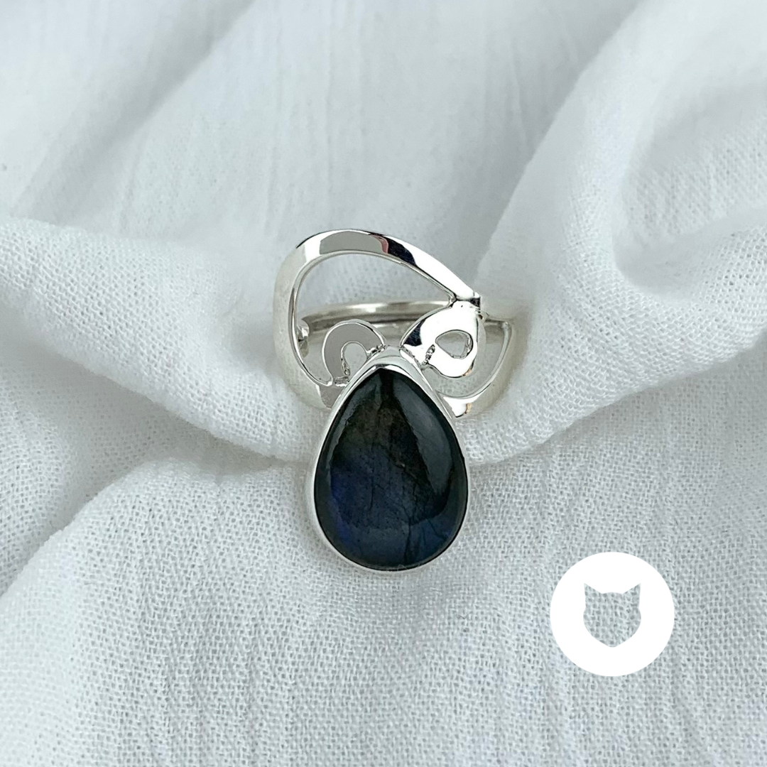 ANILLO DE PLATA 925 Y LABRADORITA AN3549M37