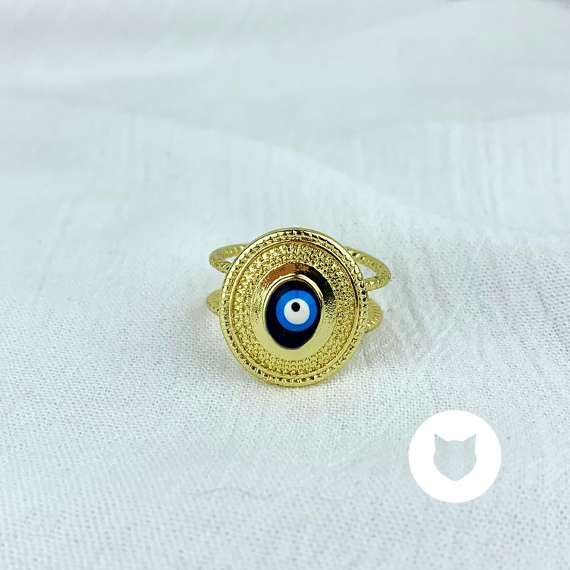 ANILLO DE BAÑO DE ORO OJO TURCO AN3564G54