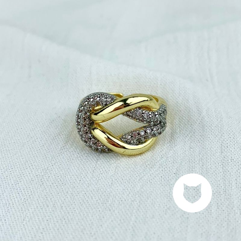 ANILLO DE BAÑO DE ORO Y CRISTALES AN3572G31