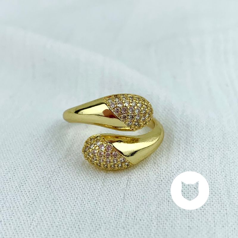 ANILLO DE BAÑO DE ORO Y CRISTALES AN3575G30