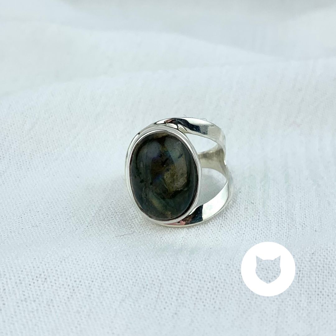 ANILLO DE PLATA 925 Y LABRADORITA AN3583M35