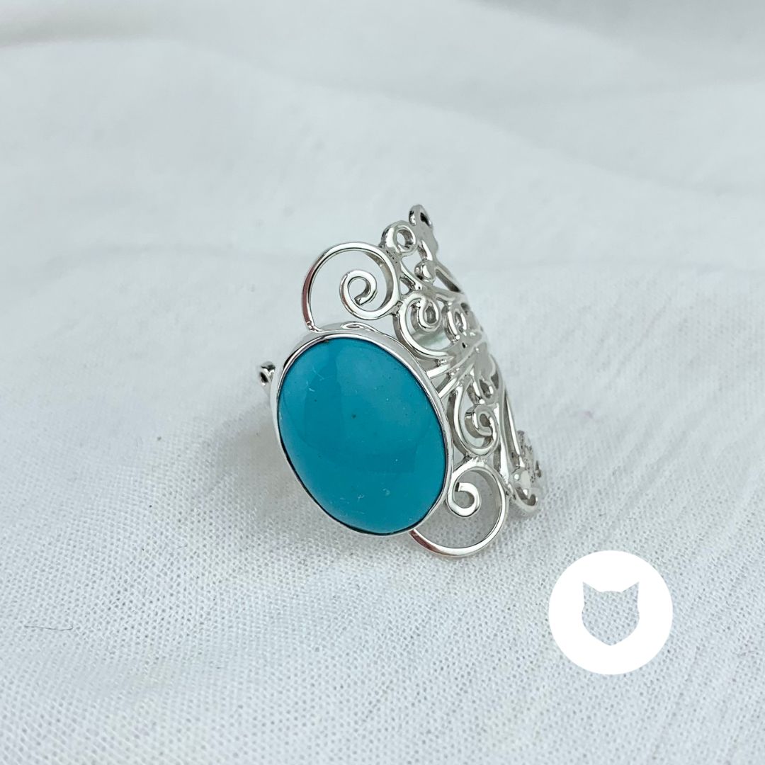 ​ANILLO DE PLATA 925 Y TURQUESA AN3593M38