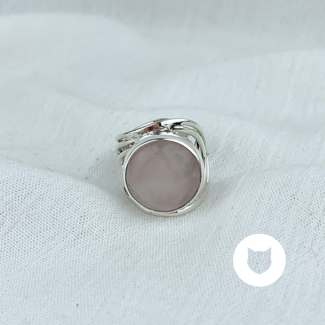 ANILLO DE PLATA 925 Y CUARZO ROSA AN3599M39
