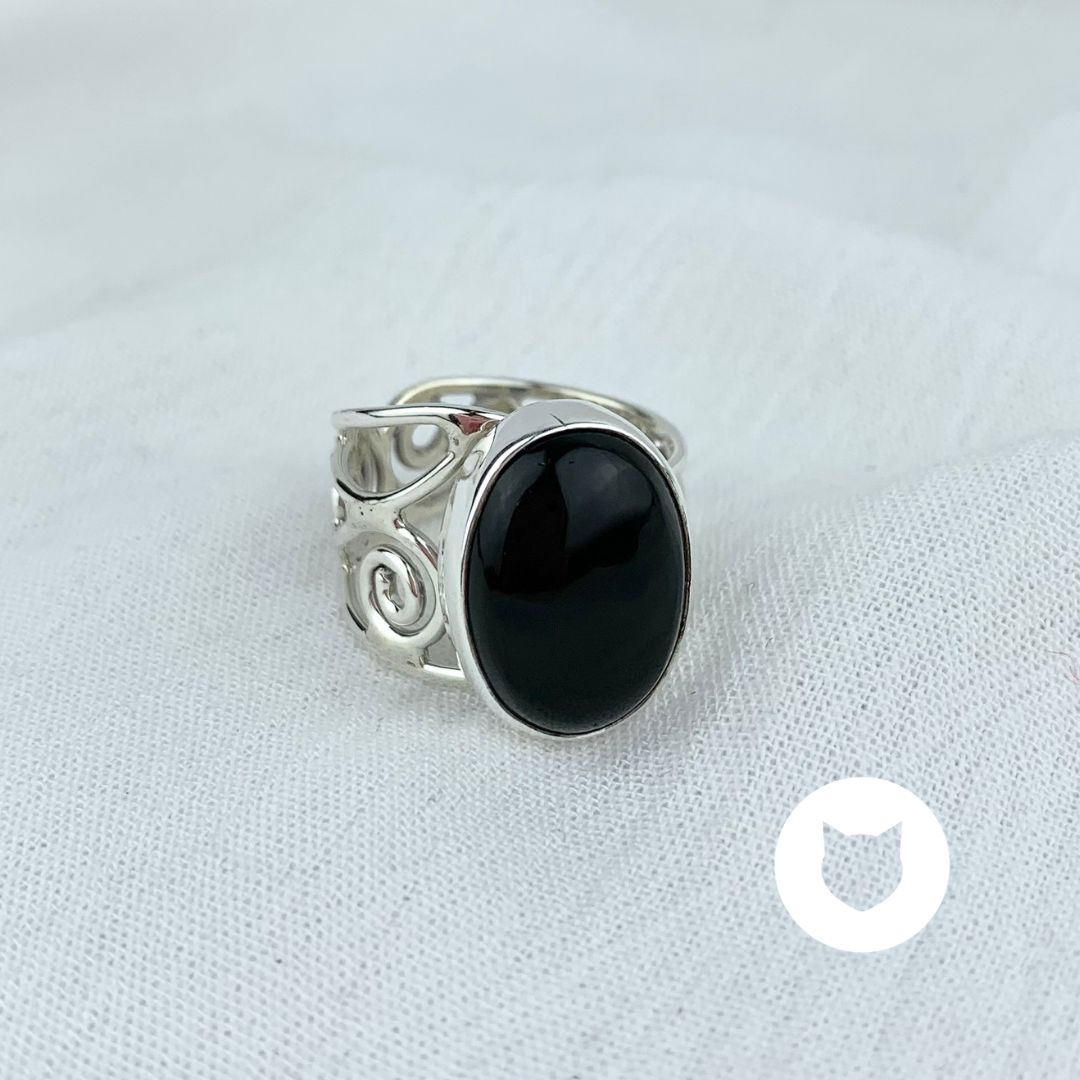 ANILLO DE PLATA 925 Y ÓNIX AN3606M39